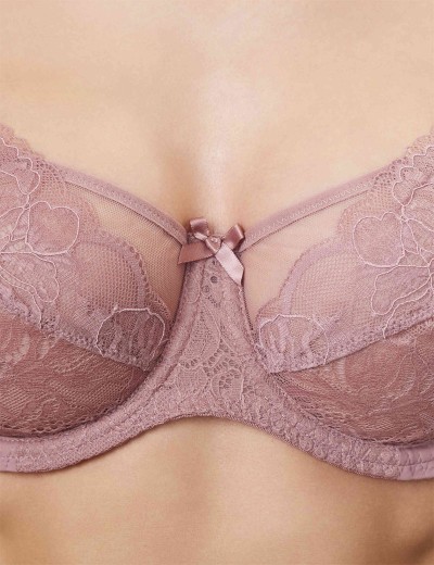 Бюстгальтер мягкая чашка балконет Milavitsa 124970 камелия, Цвет: камелия, Размеры: 75F, изображение 4