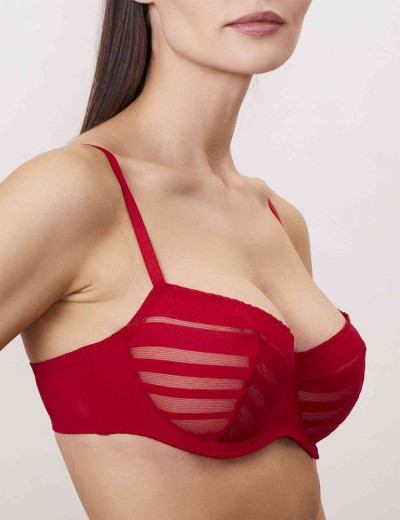 Бюстгальтер балконет мягкий Milavitsa 127640 рубин/нюд, Цвет: рубин/нюд, Размеры: 80E, изображение 3 Бюстгальтер балконет мягкий Milavitsa 127640 рубин/нюд, Цвет: рубин/нюд, Размеры: 80E, изображение 3