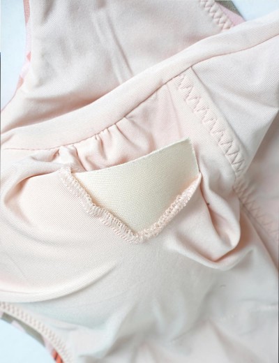 Слитный купальник с цветочным принтом UNICONF CBI266 TROPICAL FEVER, Цвет: розовый, Размеры: L, изображение 4