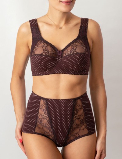 Бюстгальтер из хлопка Valmira 1101/С-1102/C вино в крапинку, Цвет: вино в крапинку, Размеры: 80E, изображение 7