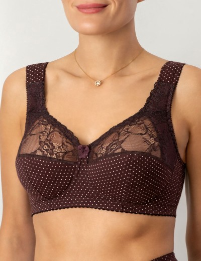 Бюстгальтер из хлопка Valmira 1101/С-1102/C вино в крапинку, Цвет: вино в крапинку, Размеры: 80E, изображение 3
