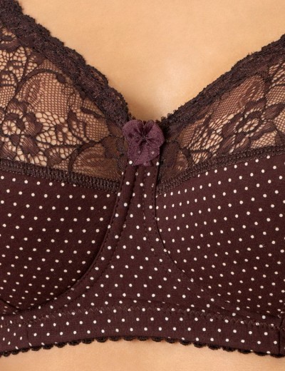 Бюстгальтер из хлопка Valmira 1101/С-1102/C вино в крапинку, Цвет: вино в крапинку, Размеры: 80E, изображение 5