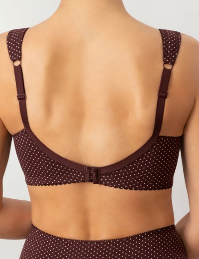 Бюстгальтер из хлопка Valmira 1101/С-1102/C вино в крапинку, Цвет: вино в крапинку, Размеры: 80E, изображение 2