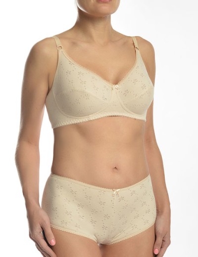 Бюстгальтер бескаркасный хлопковый Valmira 1103 бежевый, Цвет: бежевый, Размеры: 80D, изображение 4