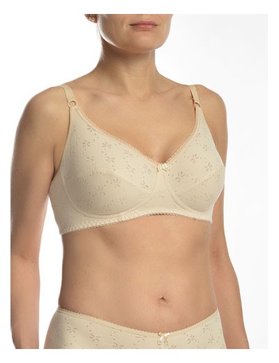 Бюстгальтер бескаркасный хлопковый Valmira 1103 бежевый, Цвет: бежевый, Размеры: 80D, изображение 3