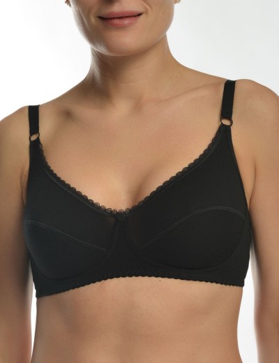 Бюстгальтер бескаркасный хлопковый Valmira 1103 черный, Цвет: черный, Размеры: 75D, изображение 3