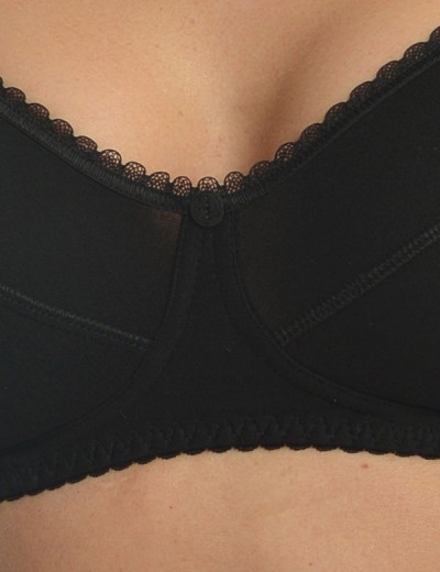 Бюстгальтер бескаркасный хлопковый Valmira 1103 черный, Цвет: черный, Размеры: 75D, изображение 4