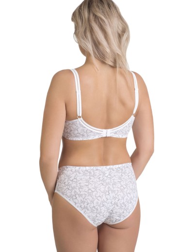 Хлопковый бюстгальтер для кормления Valmira 1122/C белый с серым, Цвет: белый с серым, Размеры: 85C, изображение 7