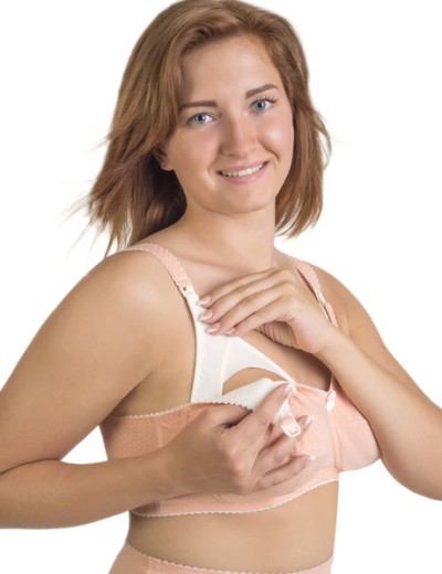 Хлопковый бюстгальтер для кормления Valmira 1131/C нектар персика в крапинку, Цвет: нектар персика в кра, Размеры: 75G, изображение 2