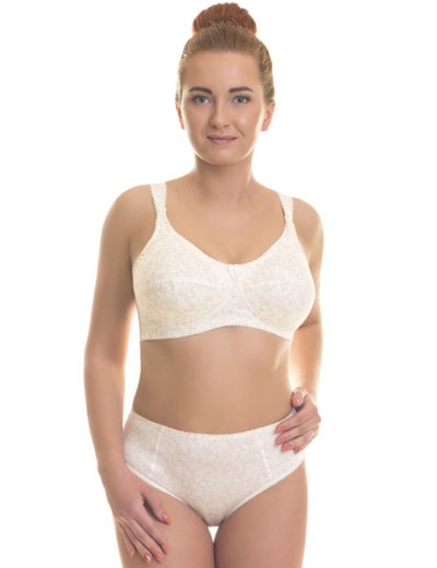 Хлопковый бюстгальтер для кормления Valmira 1131/C молоко с аметистом, Цвет: молоко с аметистом, Размеры: 75G, изображение 3