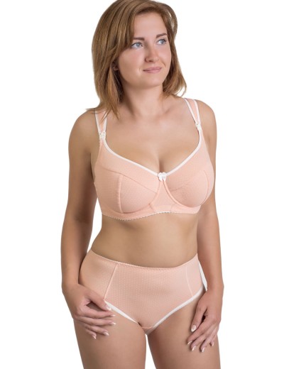 Бюстгальтер для кормления хлопковый Valmira 1132/C нектар персика в крапинку, Цвет: нектар персика в кра, Размеры: 105F, изображение 7