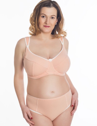 Бюстгальтер для кормления хлопковый Valmira 1132/C нектар персика в крапинку, Цвет: нектар персика в кра, Размеры: 105F, изображение 8