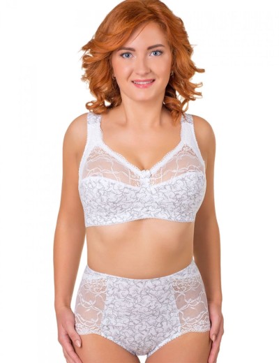 Дамские трусы хлопковые Valmira 2922/C белый с серым, Цвет: белый с серым, Размеры: M, изображение 3