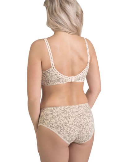 Хлопковый бюстгальтер для кормления Valmira 1123/C бежевый с черным, Цвет: бежевый с черным, Размеры: 80F, изображение 6