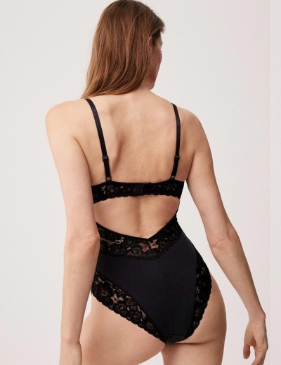 Хлопковое боди с уплотненной чашкой Ysabel Mora 10558 черный, Цвет: черный, Размеры: 75B, изображение 2 Хлопковое боди с уплотненной чашкой Ysabel Mora 10558 черный, Цвет: черный, Размеры: 75B, изображение 2