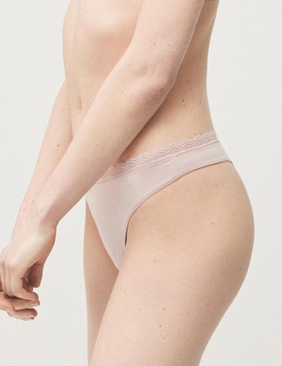 Набор хлопковых стрингов Ysabel Mora 19396 INTIMATES (2 шт), Цвет: пудровый+молочный, Размеры: S, изображение 2