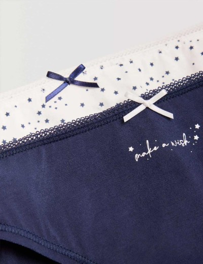 Трусы слип-мини 2 шт Ysabel Mora 19506 INTIMATES, Цвет: темно-синий+белый, Размеры: S, изображение 5