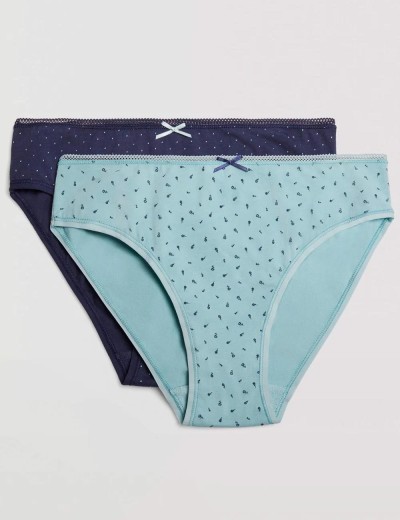 Хлопковые трусы слипы 2 шт Ysabel Mora 19515 INTIMATES, Цвет: темно-синий+голубой, Размеры: M, изображение 2