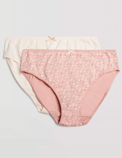 Набор трусов слип-миди 2 шт Ysabel Mora 19517 INTIMATES, Цвет: пудровый+экрю, Размеры: XL, изображение 4