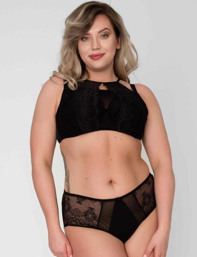 Мягкий бюстгальтер-топ Akcent A-118 черный, Цвет: черный, Размеры: 70J, изображение 3