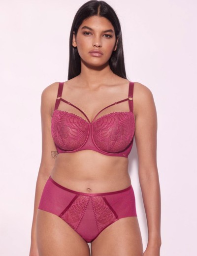 Кружевной бюстгальтер балконет Alles BEVERLY M фуксия, Цвет: фуксия, Размеры: 70I, изображение 4