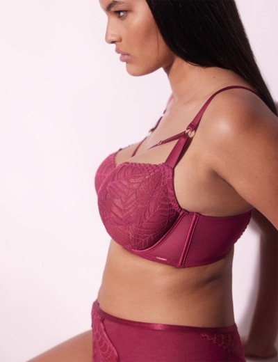 Кружевной бюстгальтер балконет Alles BEVERLY M фуксия, Цвет: фуксия, Размеры: 70I, изображение 2