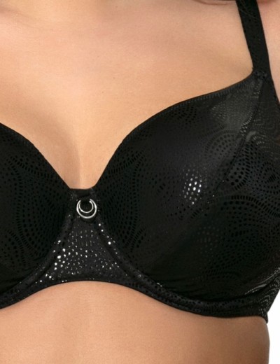 Купальный лиф с мерцающим узором мягкая чашка Ava SK127 M черный, Цвет: черный, Размеры: 75F, изображение 4