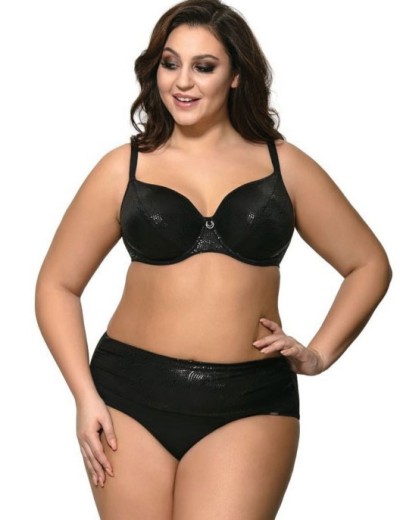 Купальный лиф с мерцающим узором мягкая чашка Ava SK127 M черный, Цвет: черный, Размеры: 75F, изображение 2