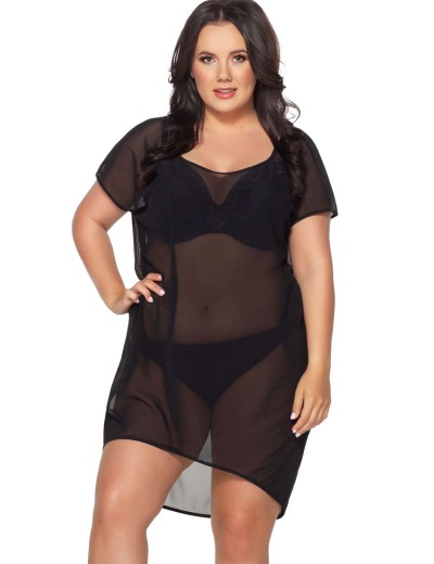 Платье пляжное Ava SP23 Black, Цвет: черный, Размеры: 2XL/3XL, изображение 2 Платье пляжное Ava SP23 Black, Цвет: черный, Размеры: 2XL/3XL, изображение 2