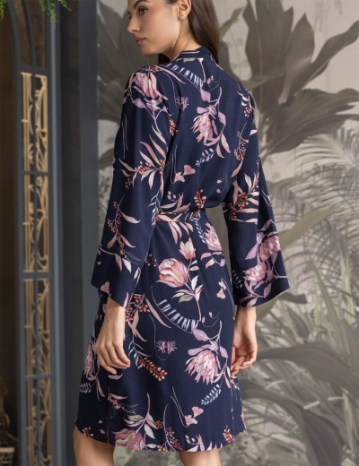 Халат для дома Mia-Amore NIGHT GARDEN 5193, Цвет: темно-синий, Размеры: L/XL, изображение 2