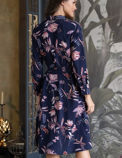 Платье-рубашка Mia-Amore NIGHT GARDEN 5197, Цвет: темно-синий, Размеры: M, изображение 4