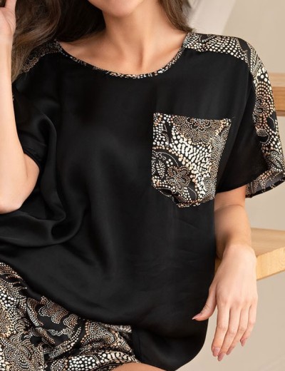 Комплект из шёлка с вискозой Mia-Amore SELESTA 4042, Цвет: черный, Размеры: 6XL, изображение 4