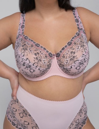 Бюстгальтер полумягкий с вышивкой Valmira 1109-1109/B лотос с графитом, Цвет: лотос с графитом, Размеры: 80H, изображение 3