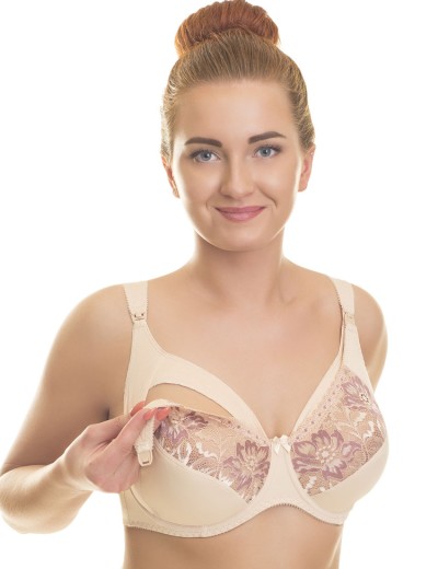 Бюстгальтер для кормления Valmira 1139 бежевый с розовым рубином, Цвет: бежевый с розовым ру, Размеры: 80H, изображение 3