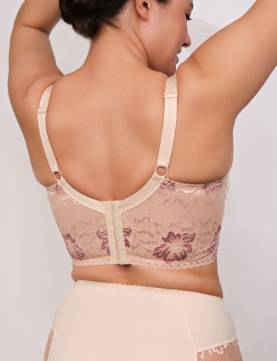Бюстье для большой груди Valmira 1144 бежевый с розовым рубином, Цвет: бежевый с розовым ру, Размеры: 80F, изображение 2