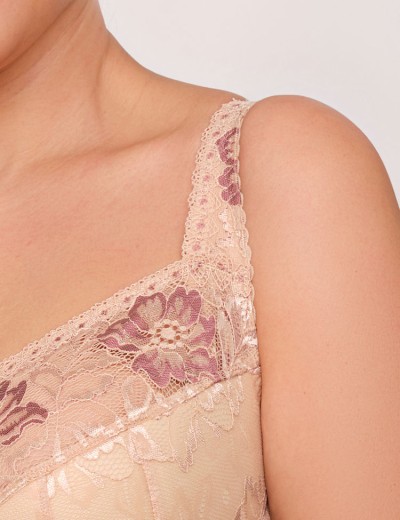 Бюстье для большой груди Valmira 1144 бежевый с розовым рубином, Цвет: бежевый с розовым ру, Размеры: 80F, изображение 5