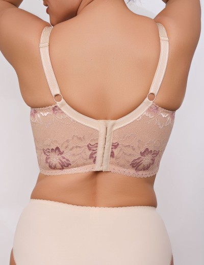 Бюстье для большой груди Valmira 1144 бежевый с розовым рубином, Цвет: бежевый с розовым ру, Размеры: 80F, изображение 6