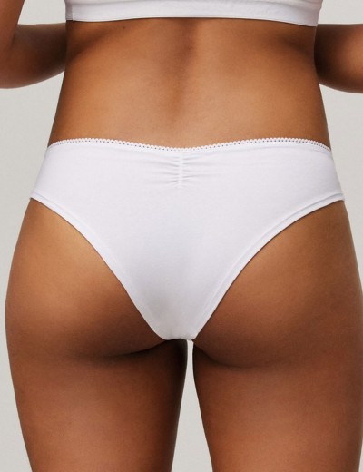 Хлопковые трусы бразилиана Ysabel Mora 10072 LAPURESA белый, Цвет: белый, Размеры: S, изображение 2