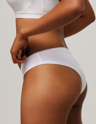 Хлопковые трусы бразилиана Ysabel Mora 10072 LAPURESA белый, Цвет: белый, Размеры: S, изображение 3