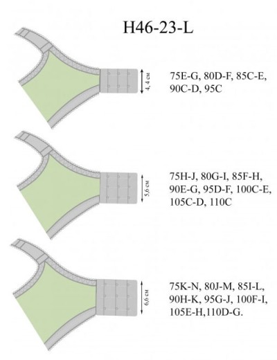 Мягкий бюстгальтер на косточках Honey H46-23-L крем-брюле, Цвет: крем-брюле, Размеры: 90K, изображение 4