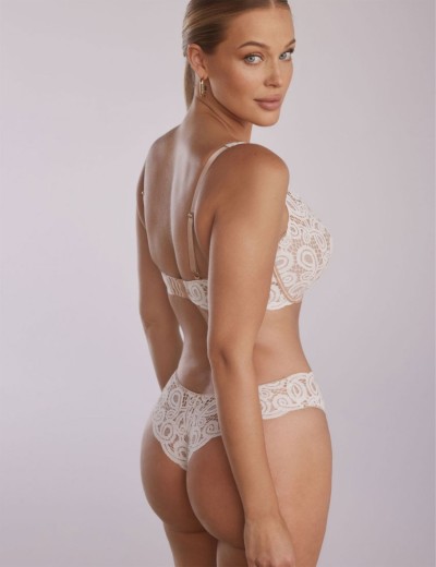 Кружевной бюстгальтер с пуш-ап Kinga COCO 1104-PU экрю, Цвет: экрю, Размеры: 65B, изображение 6