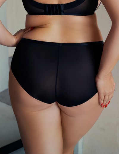 Трусы высокие Kris Line TOUCH briefs high waist, Цвет: черный+бежевый, Размеры: M, изображение 2