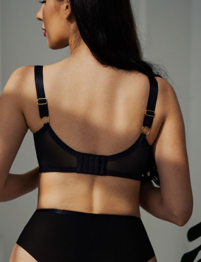 Мягкий бюстгальтер балконет Kris Line TOUCH halfcupsoft, Цвет: черный+бежевый, Размеры: 90C, изображение 2