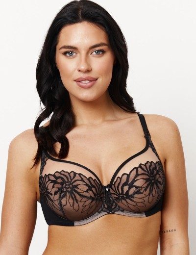 Бюстгальтер с мягкой чашкой Subtille ASTRA BLACK soft, Цвет: черный+телесный, Размеры: 70G, изображение 3