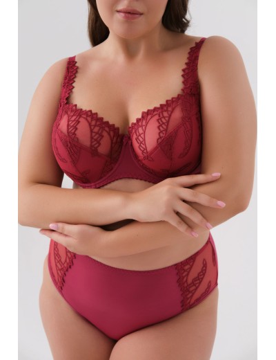 Бюстгальтер полумягкий с вышивкой Valmira 1109 сангрия, Цвет: сангрия с вышивкой, Размеры: 85C, изображение 8