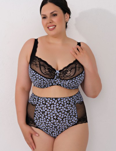 Бюстгальтер полумягкий Valmira 1109-1109/B черный с синим, Цвет: черный с синим, Размеры: 85H, изображение 7