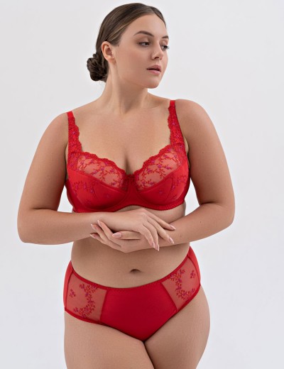 Бюстгальтер полумягкий с вышивкой Valmira 1109-1109/B красный с фуксией, Цвет: красный с фуксией, Размеры: 80G, изображение 11