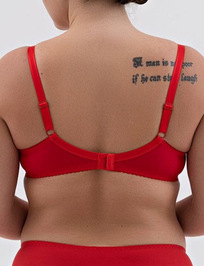 Бюстгальтер полумягкий с вышивкой Valmira 1109-1109/B красный с фуксией, Цвет: красный с фуксией, Размеры: 80G, изображение 2