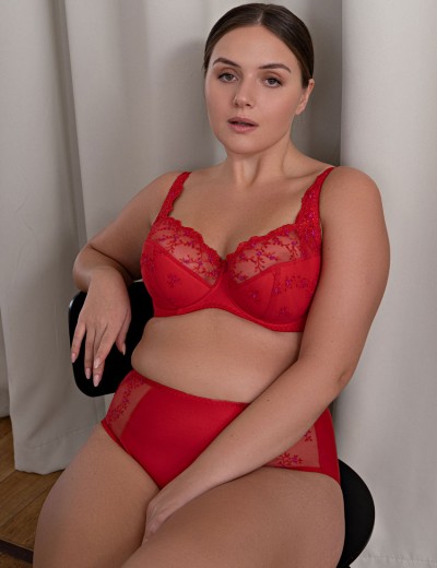 Бюстгальтер полумягкий с вышивкой Valmira 1109-1109/B красный с фуксией, Цвет: красный с фуксией, Размеры: 80G, изображение 10