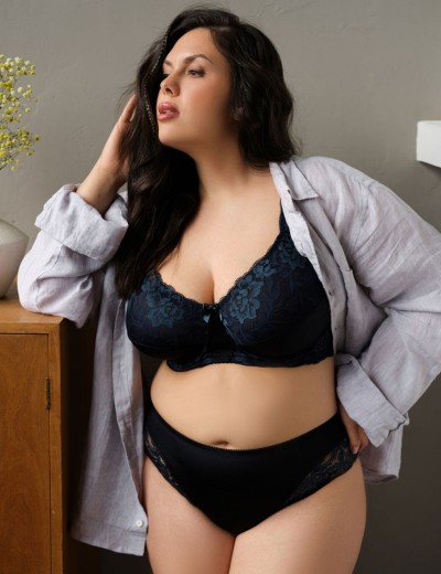 Мягкий бюстгальтер больших размеров Valmira 1113 черный кварц, Цвет: черный кварц, Размеры: 80F, изображение 2